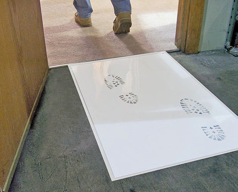 Surface Shields Step N Peel DG30W Reusable Tacky Clean Mat, 31-1/2 in L, 25-1/2 in W, 2 mil Thick, Acrylic/Polyethylene, Pack of 4