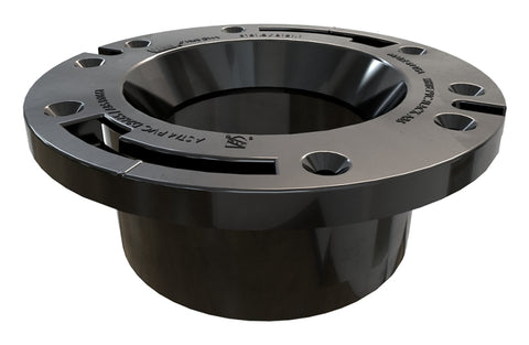 Oatey 43548 Closet Flange, 2.36 in W Dimensions, 4 in Connection, ABS, Black, For: 4 in Pipes