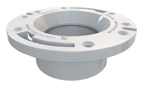 Oatey 43587 Closet Flange, 4 in Connection, PVC, White