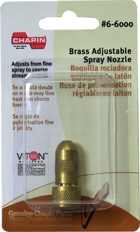 Chapin 6-6000 Cone Nozzle, Adjustable, Brass