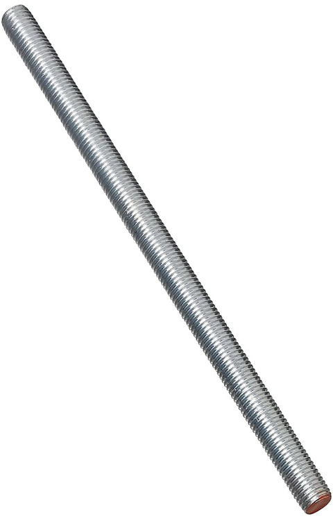 National Hardware N179-630 Threaded Rod, 5/8-11 Thread, 72 in L, A Grade, Steel, Zinc, UNC Thread