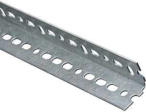 National Hardware 4020BC Series N180-109 Slotted Angle Stock, 1-1/2 in L Leg, 72 in L, 14 ga Thick, Steel, Galvanized