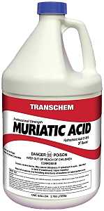Sunbelt Chemicals MA1 Muriatic Acid, Liquid, Acrid, Pungent, Clear, 1 gal, Bottle, Pack of 4
