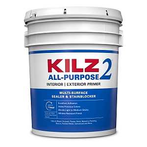 Kilz 20000 Sealer and Primer, 300 to 400 sq-ft/gal Coverage Area, White, 5 gal, Pail