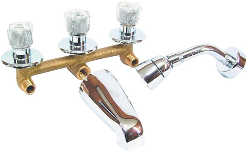 US Hardware P-001N Tub and Shower Diverter, 3-Faucet Handle, Brass, Chrome
