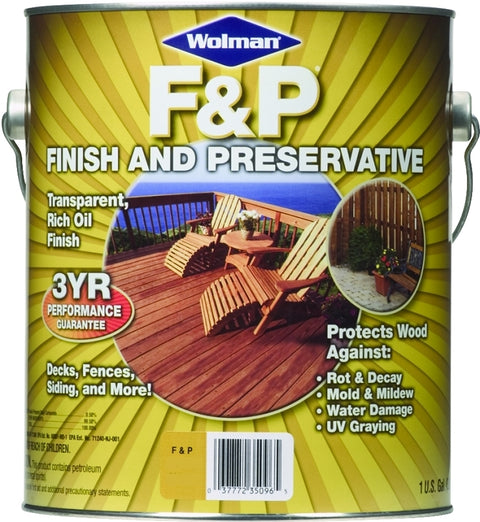 Wolman 14426 Stain and Wood Preservative, Golden Pine, Liquid, 1 gal, Can, Pack of 4