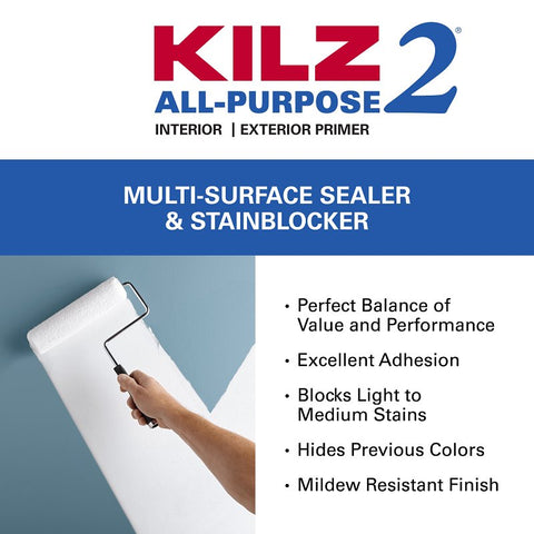 Kilz 20002 Premium Exterior Primer, White, 1 qt