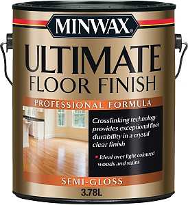 Minwax CM1310200 Ultimate Floor Finish, Semi-Gloss, Crystal Clear, Liquid, 3.78 L, Pack of 2