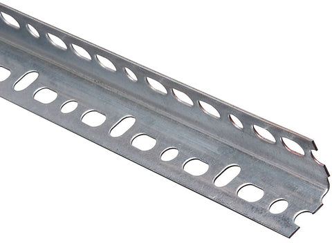 National Hardware 4021BC Series N341-156 Slotted Angle Stock, 1-1/4 in L Leg, 72 in L, 0.047 in Thick, Steel, Galvanized
