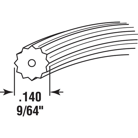 Make-2-Fit P 7661 Screen Retainer Spline, 0.140 in D, 250 ft L, Vinyl, Gray, Round