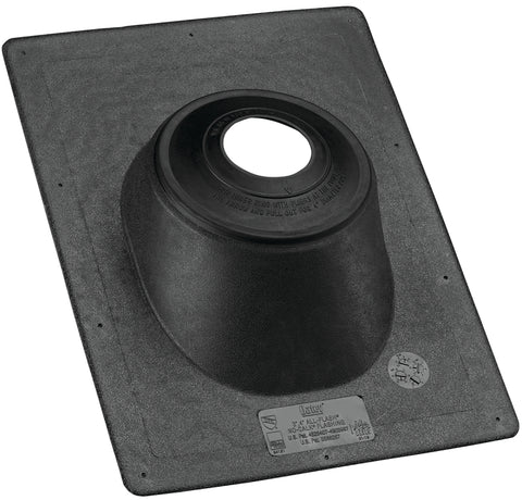 Oatey No-Calk Series 11919 Roof Flashing, 15 in OAL, 11-1/4 in OAW, 1-1/2 to 3 in Pipe, Thermoplastic