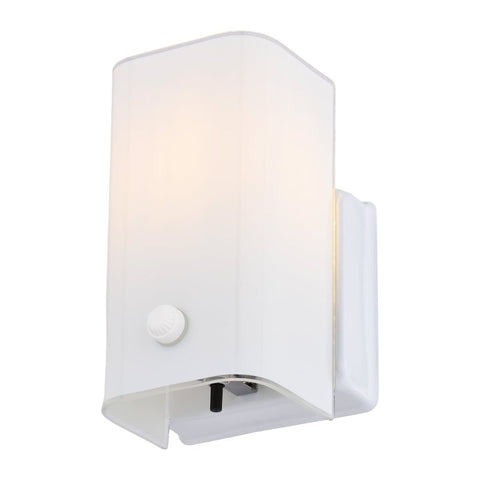 Boston Harbor V89WH01-4411H Wall Light Fixture, 75 W, 1-Lamp, A19 or CFL Lamp, Steel Fixture, White Fixture