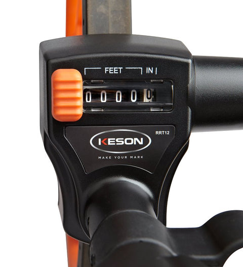 Keson RRT12 Measuring Wheel, 10,000 ft, 12 in Wheel, ABS Wheel, ABS, Orange