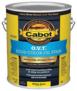 Cabot O.V.T. 140.0006501.007 Oil Stain, Flat, White, Liquid, 1 gal, Pack of 4