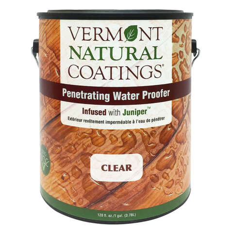 Vermont Natural Coatings Clear Water-Based PolyWhey Transparent Waterproofer 1 gal, Pack of 4