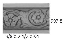 94 In. Embossed Border Scrolled Floral