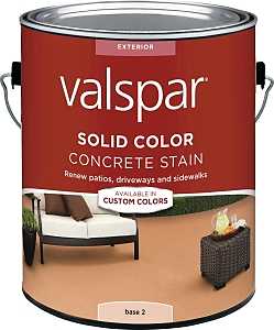 Valspar 024.1082322.007 Solid Concrete Stain, Low Gloss, Liquid, 1 gal, Pack of 4