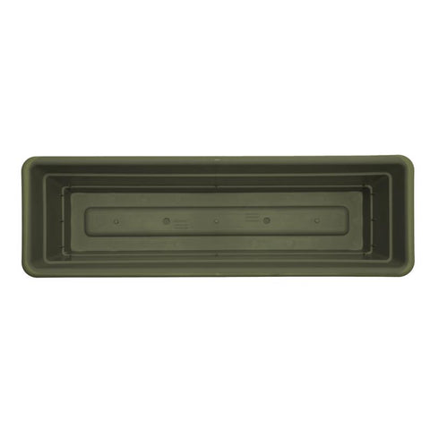 Bloem Dura Cotta 5.75 in. H X 30 in. W X 7.5 in. D Plastic Window Box Living Green