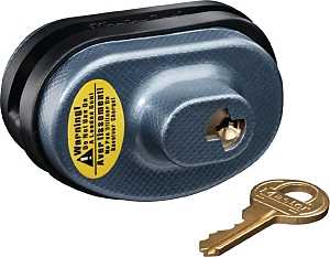 Master Lock 90DSPT Gun Trigger Lock, Keyed Different Key, Steel/Zinc Body, 2 in W Body