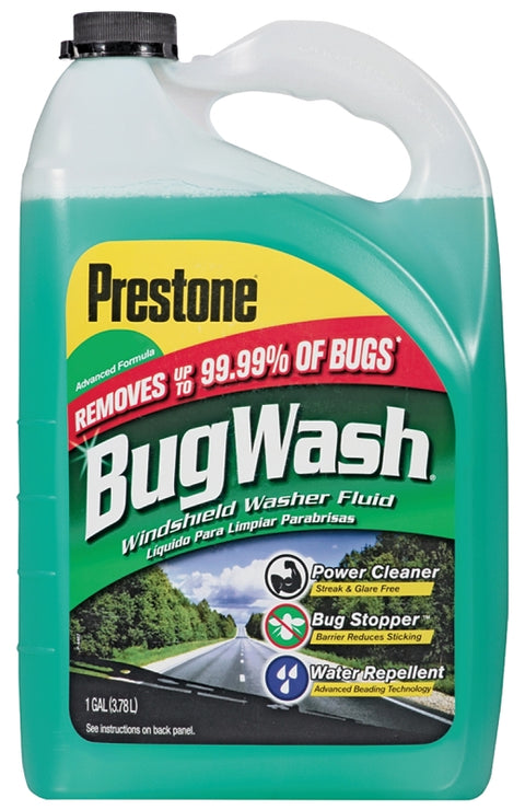 Prestone AS657 Windshield Washer Fluid, Green, 1 gal, Bottle, Pack of 6