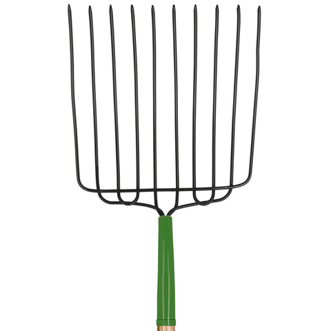 John Deere 10 Tine Steel Ensilage Fork 30 in. Wood Handle