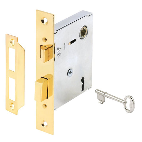 Defender Security E 2293 Mortise Interior Lockset, Polished Brass, Steel
