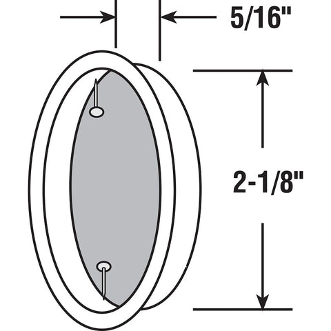 Prime-Line N 7297 Door Pull, 5/16 in D, Brass, Satin Nickel