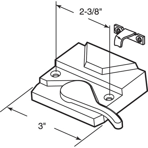AmesburyTruth TH 23098 Sash Lock, Zinc, Includes: (1) Lock, (1) Keeper, (1) Set of Mounting Screw