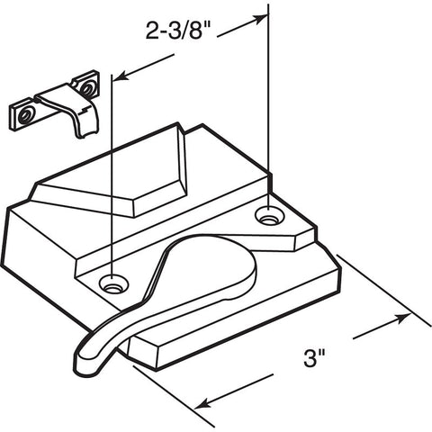 AmesburyTruth TH 23099 Sash Lock, Zinc