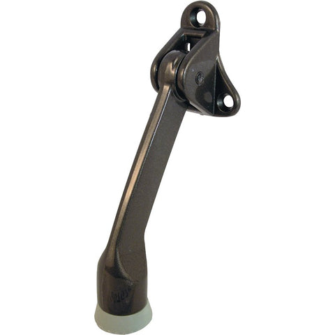 Prime-Line U 9152 Door Holder, 4-7/8 in H, Wall Mounting, Rubber/Zinc, Bronze