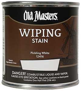 Old Masters 12416 Wiping Stain, Pickling White, Liquid, 0.5 pt, Can