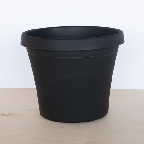 Bloem Terra 14.25 in. H X 17.25 in. W X 11.75 in. D Plastic Traditional Planter Black