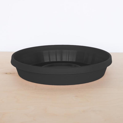 Bloem Terra 3.5 in. H X 20 in. W X 17.5 in. D Plastic Traditional Plant Saucer Black