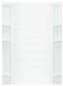 Sterling Ensemble 72132100-0 Shower Back Wall, 72-1/2 in L, 60 in W, Vikrell, High-Gloss, Alcove Installation, White