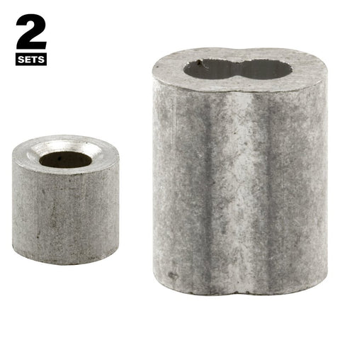 Prime-Line GD 12152 Cable Ferrule and Stop, 5/32 in Dia Dimensions, Aluminum