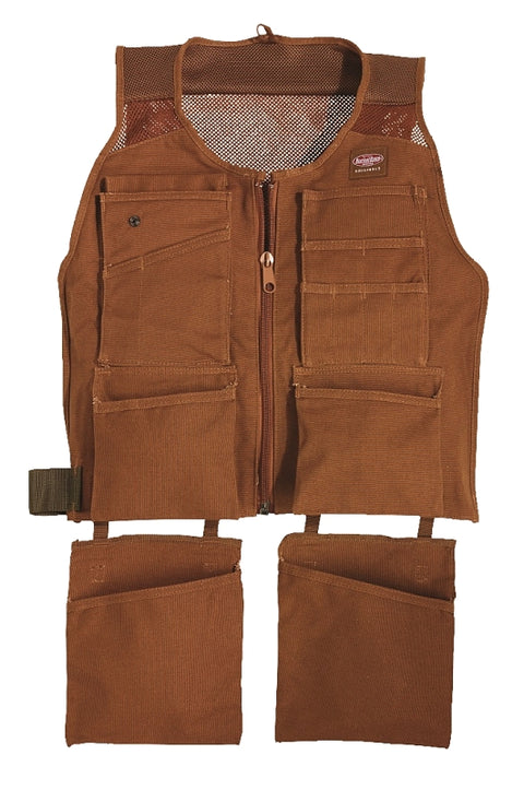 Bucket Boss 80450 SuperVest, L/XL Waist, Canvas, Brown, 14-Pocket