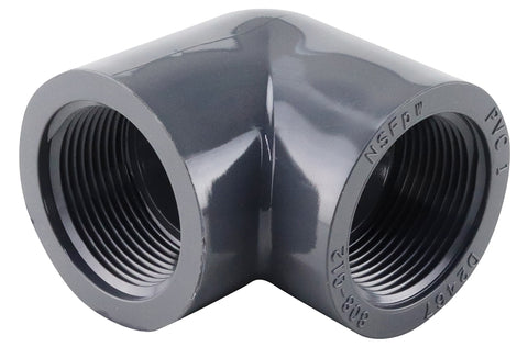 Lasco 808012BC Pipe Elbow, 1-1/4 in, Female, 90 deg Angle, PVC, SCH 80 Schedule