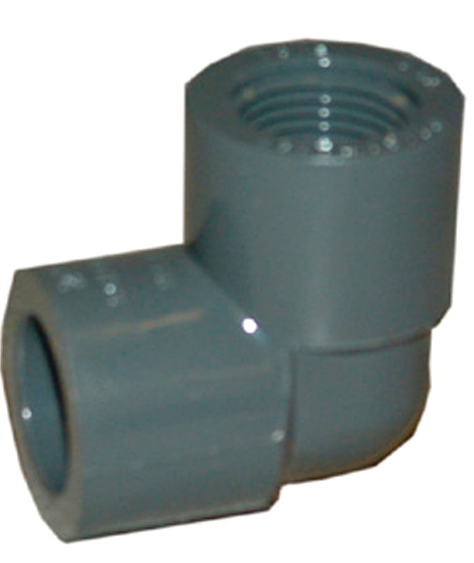 Pvc Shell Lasco 807015BC Pipe Elbow, 1-1/2 in, Slip x Female, 90 deg Angle, PVC ...