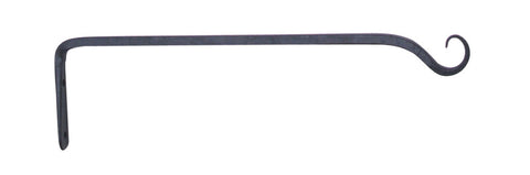 Panacea Black Wrought Iron Straight Wall Plant Hook 15 in. D x 15 in. H