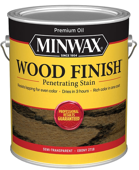 Minwax Wood Finish 710960000 Wood Stain, Ebony, Liquid, 1 gal, Pack of 2