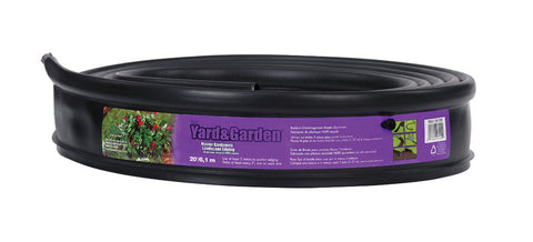Master Mark 3.5 in. H x 20 ft. L Black Plastic Lawn Edging