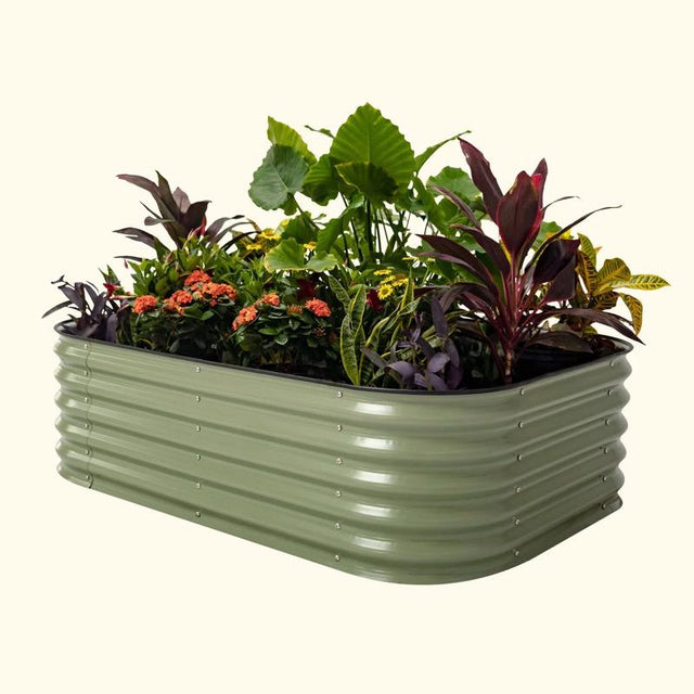 Vego Garden 17 in. H X 78 in. W X 24 in. D Metal Modular Raised Garden ...