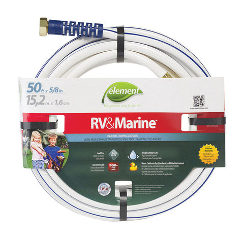 Element 5/8 in. Dia. x 50 ft. L RV/Marine Hose Kink Resistant Safe for Drinking Water