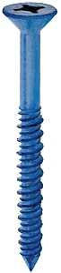 Cobra Anchors 626W Screw, 3/16 in Thread, 4 in L, Flat Head, Phillips, Robertson Drive, Steel, Fluorocarbon-Coated, 10/PK