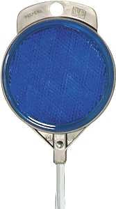Hy-Ko DM100B48 Driveway Marker, Rod Mounting, Blue Reflector, Aluminum Post