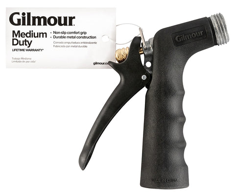 Gilmour 805932-1002 Watering Nozzle, GHT, 2.5 to 5 gpm, Aluminum/Stainless Steel, Black