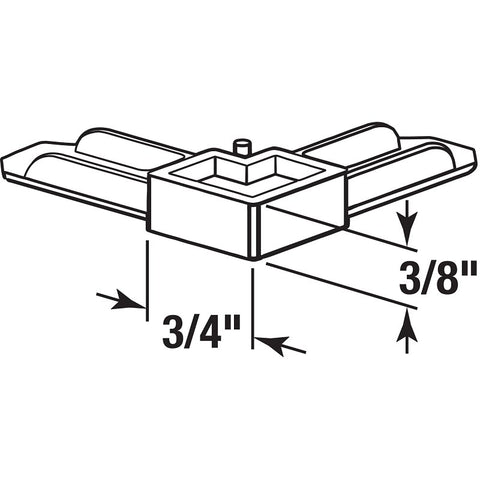 Prime-Line PL 14272 Square Cut Screen Frame Corner, Plastic, Gray, For: PL14059 Screen Frame