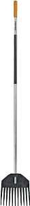 Fiskars 96615935 Shrub Rake, 66 in OAL, 11-Tine, Plastic Tine, Aluminum Handle, Ergonomic Handle, 63 in L Handle