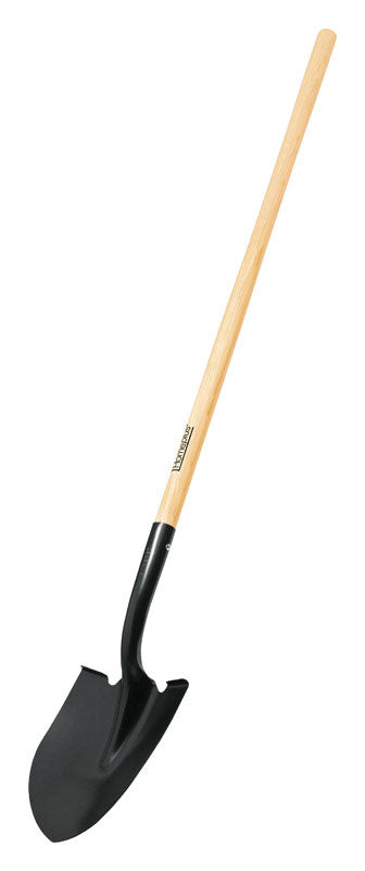 Home Plus 47 in. Wood Long Handle 8 in. W Steel Round Point Shovel
