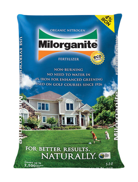 Milorganite Lawn Fertilizer All Seasons All Purpose, Bent Grass, Bermuda, Bluegrass, Centipede, F